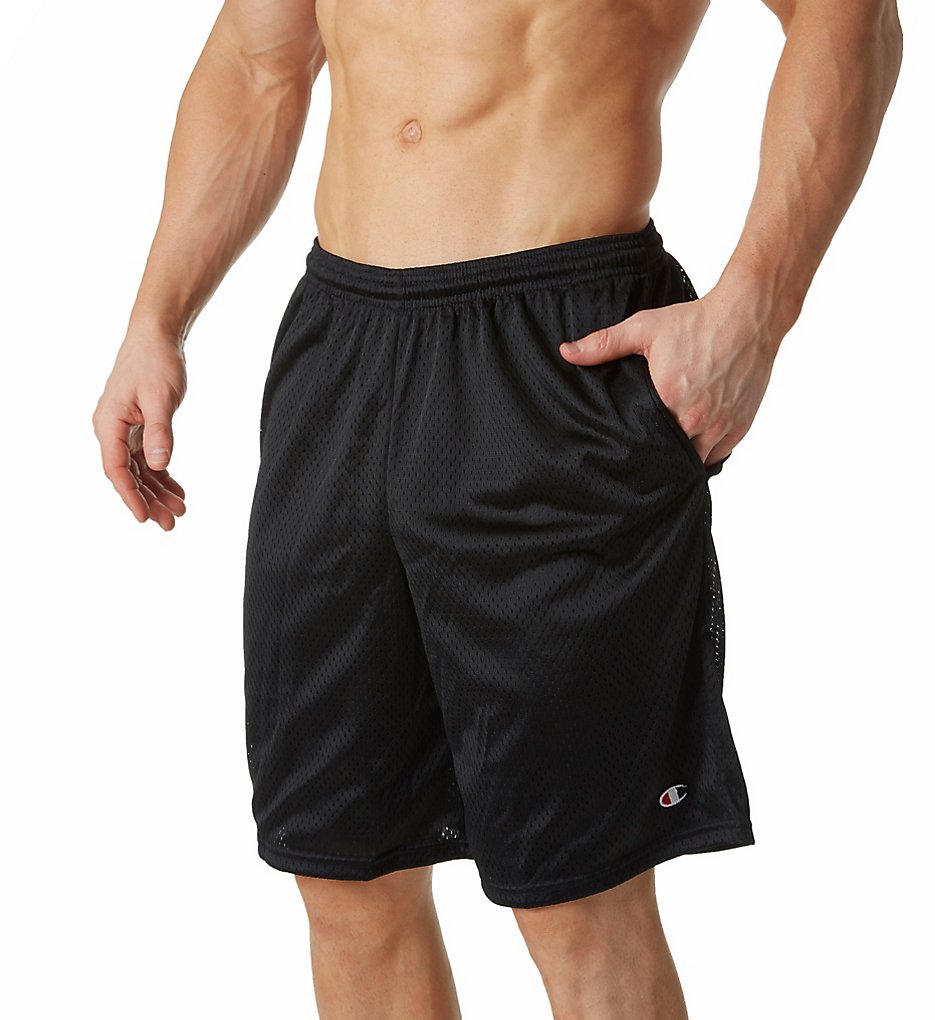 Champion 81622 Long Mesh Short with Pockets (Black)