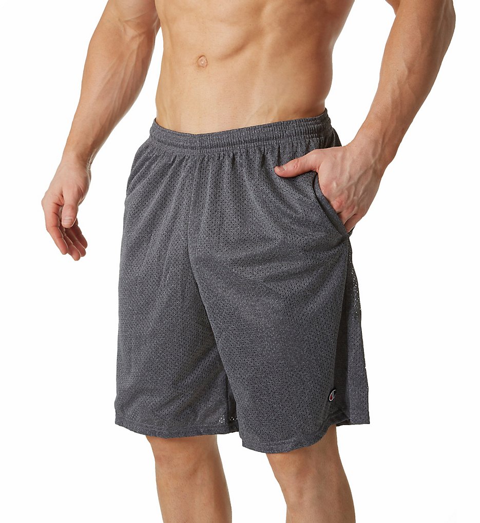 Champion 81622 Long Mesh Short with Pockets (Granite Heather)