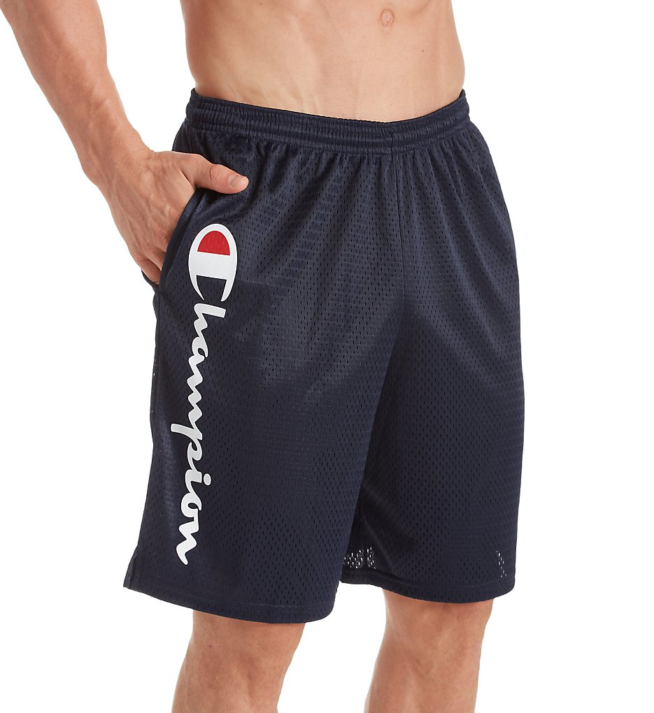 Champion 81622G Classic Athletic Mesh Graphic Short (Navy)