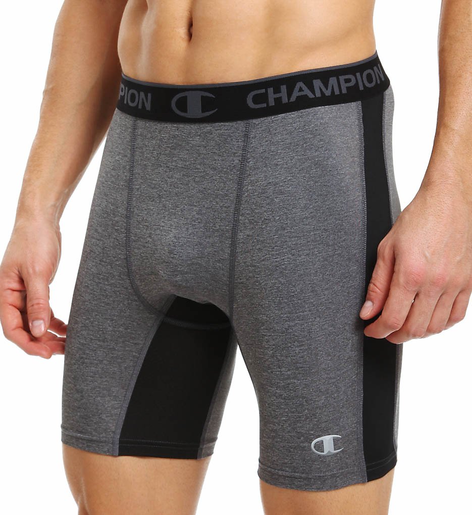 Champion 87294 Powertrain PowerFlex Quick Dry Compression Short (Slate Grey Heather)