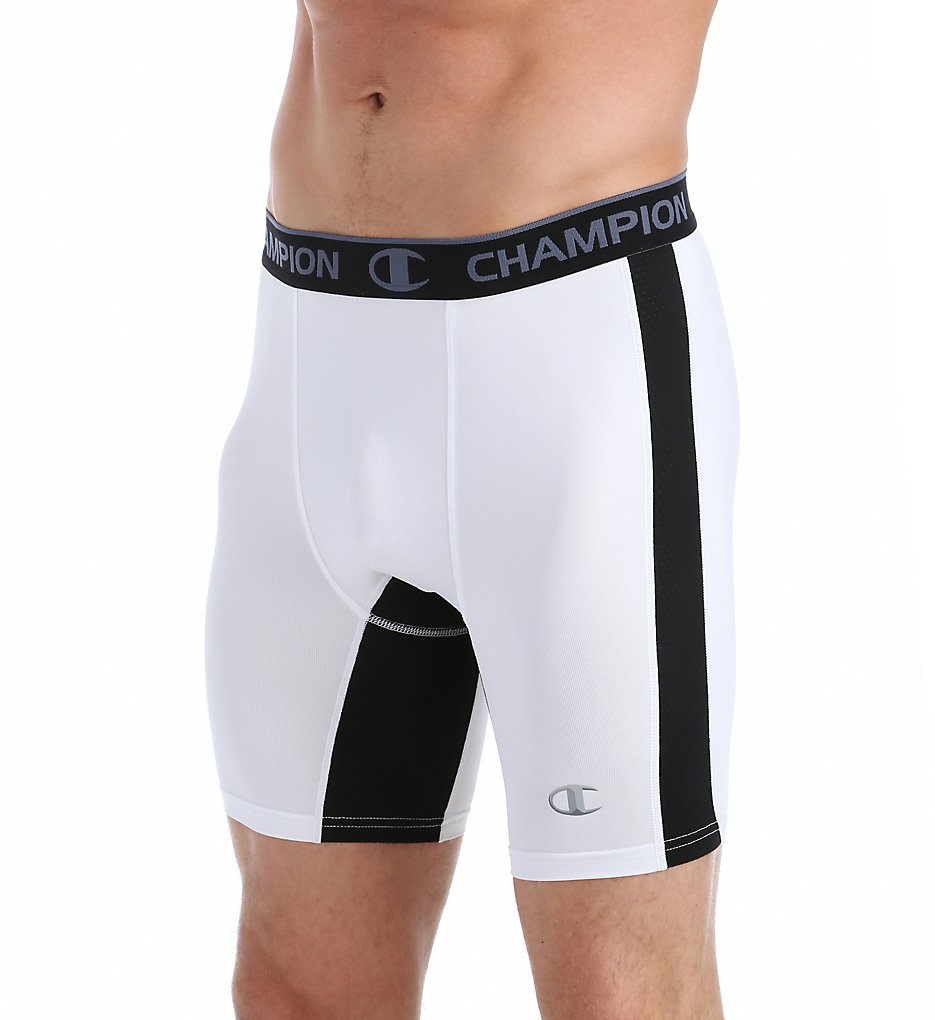 Champion 87294 Powertrain PowerFlex Quick Dry Compression Short (White/Black)