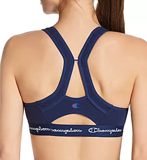 The Authentic Racerback Script Logo Sports Bra Athletic Navy S