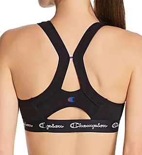 The Authentic Racerback Script Logo Sports Bra Black M