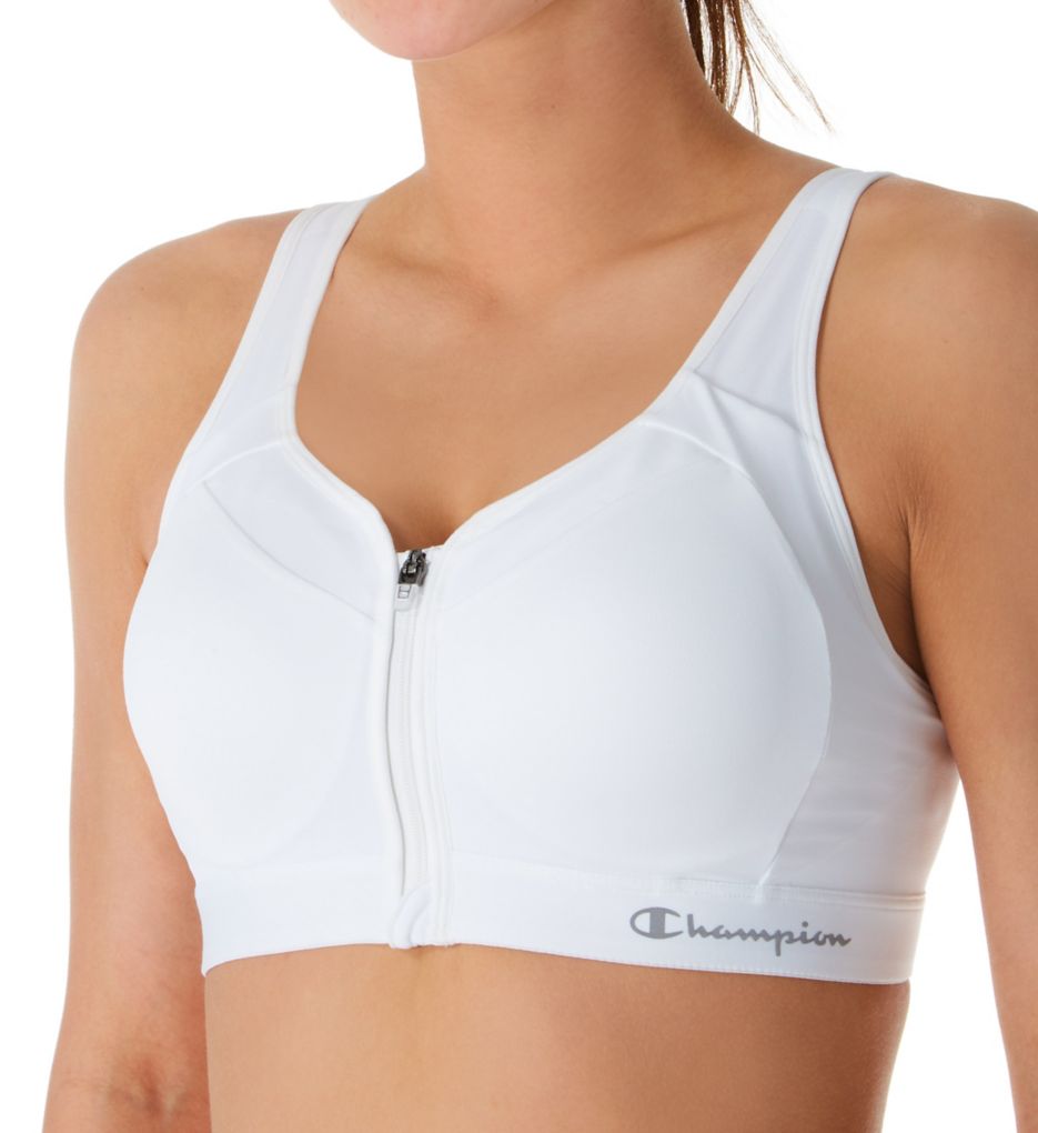 Champion : Champion B1525 Motion Control Front Zip Sports Bra (White 42C)