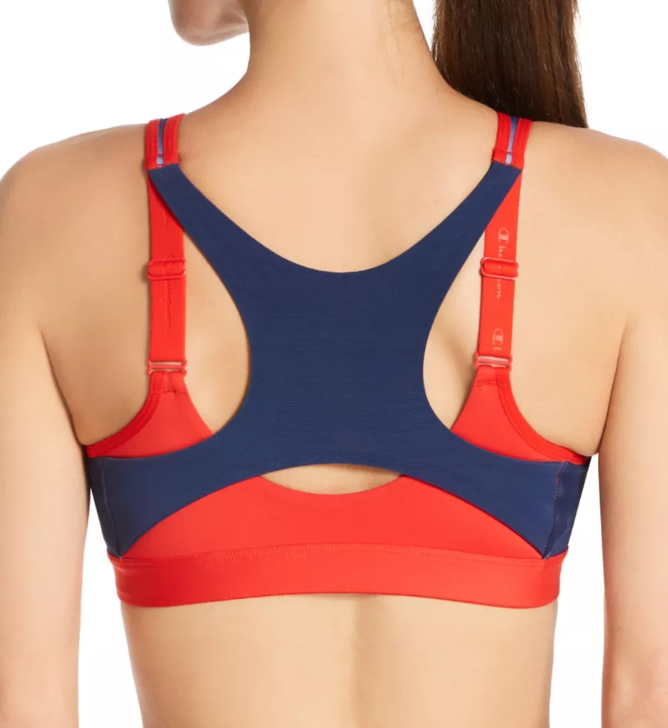 Motion Control Front Zip Sports Bra Red Flame 34B