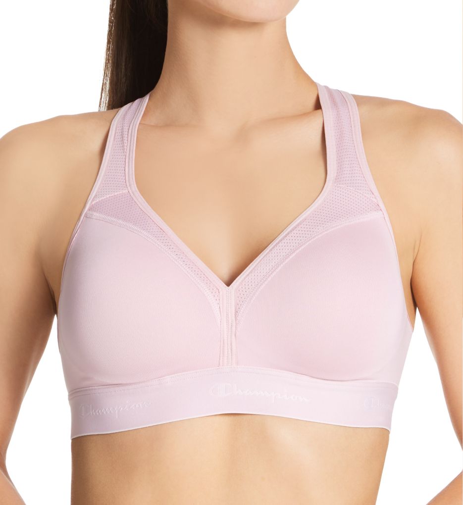 Champion : Champion B9373 The Curvy Molded Cup V-Neck Sports Bra (Hush Pink S)