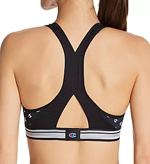 The Curvy Printed Sports Bra Allover Black S