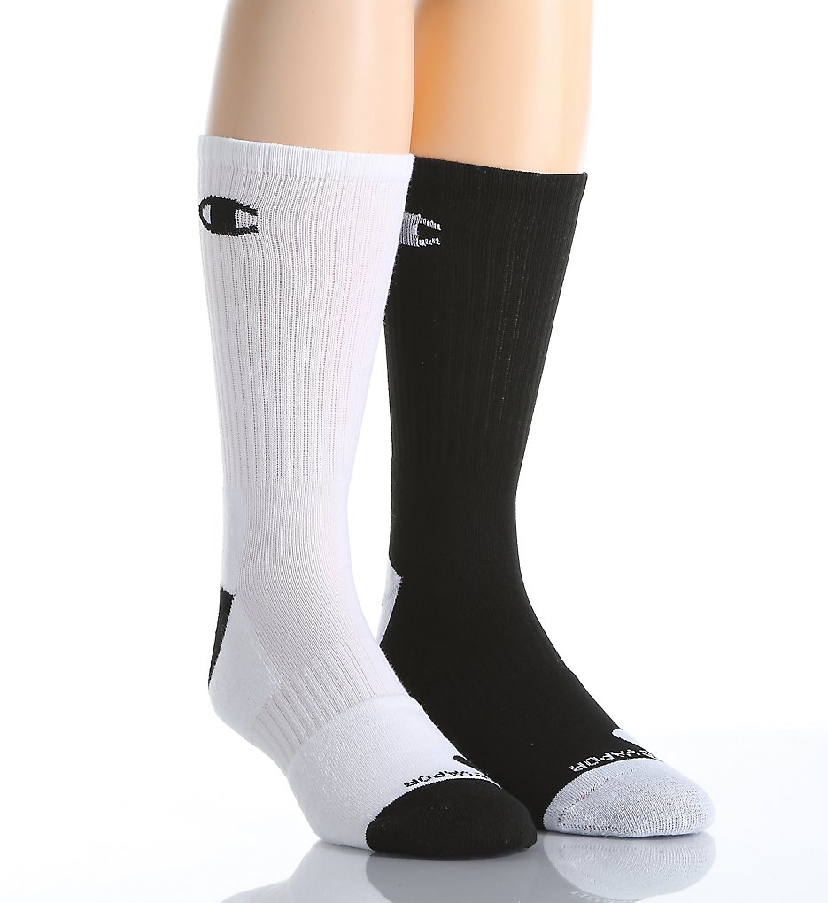 Champion CH120 Men's Basketball Crew Socks - 2 Pack (Assortment 2 6-12)
