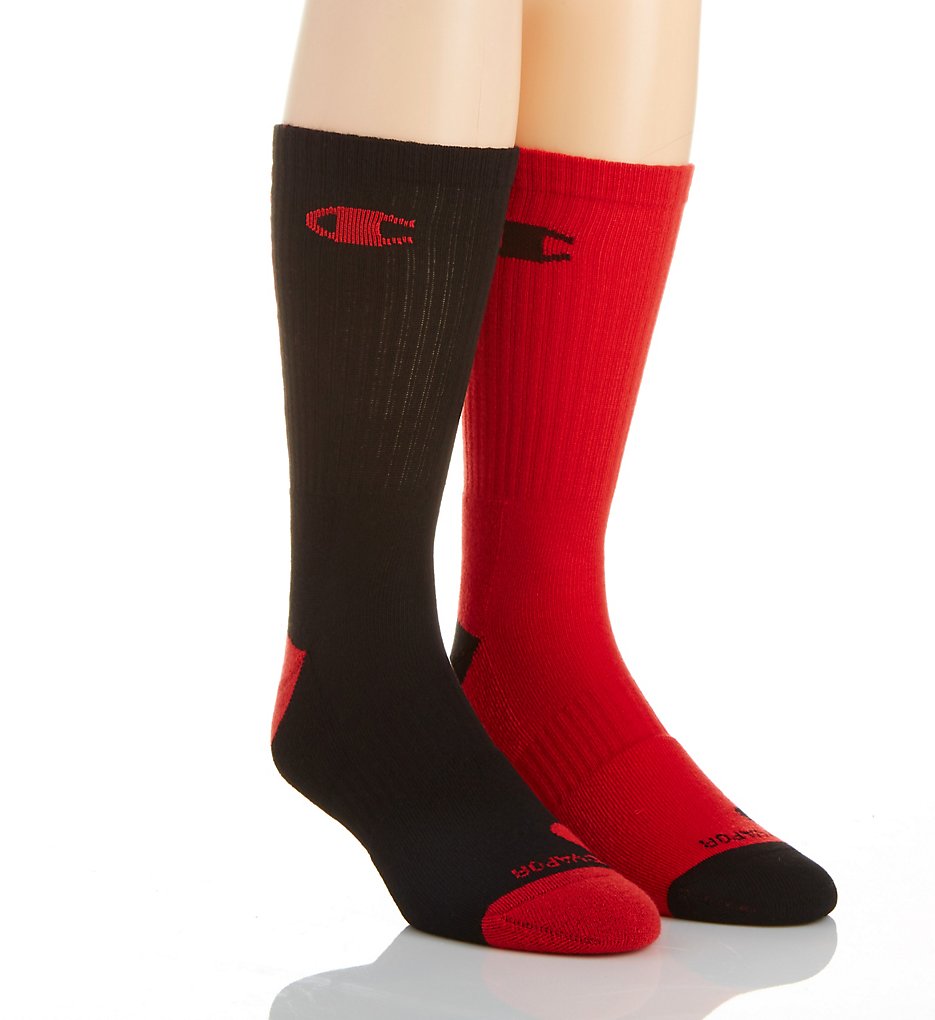 Champion CH120 Men's Basketball Crew Socks - 2 Pack (Assortment 3 6-12)