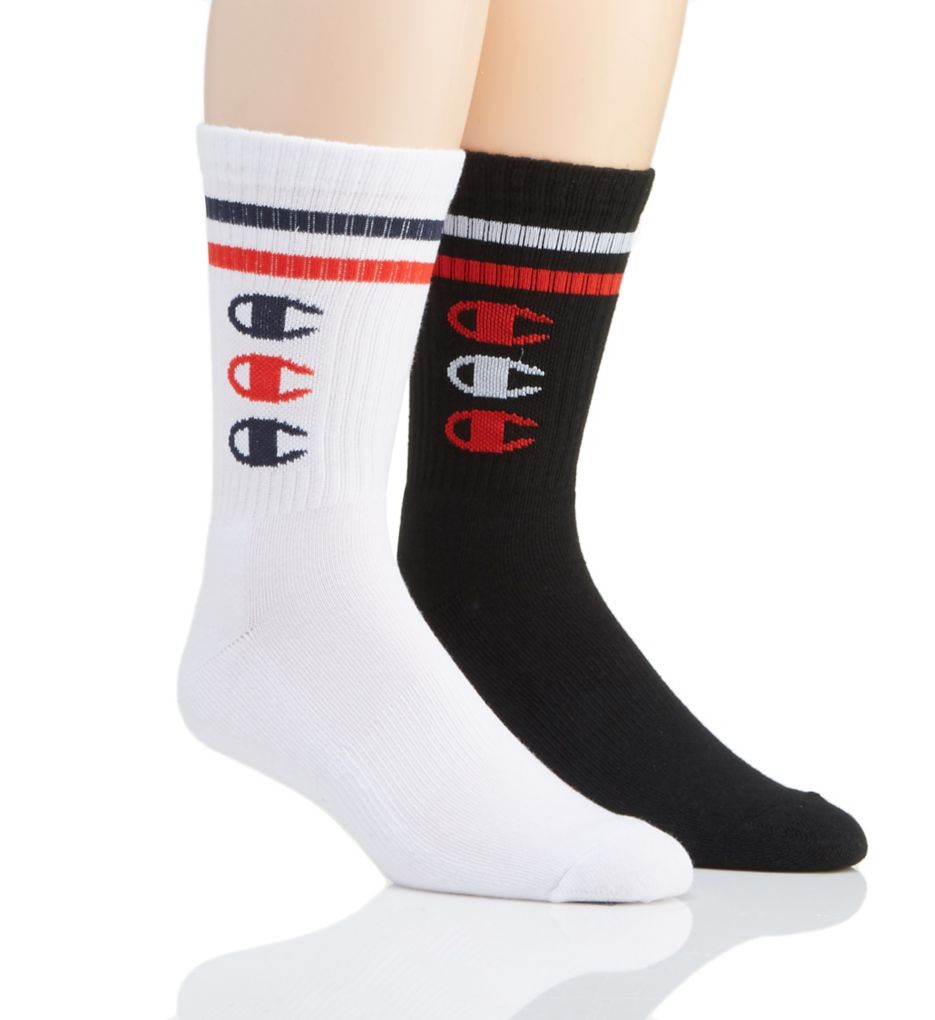 Men's Performance Vertical Logo Crew Sock - 2 Pack-acs