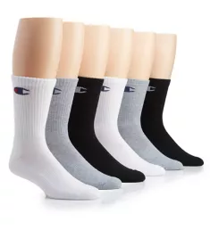 Men's Logo Crew Socks - 6 Pack WGHBA1 10-13