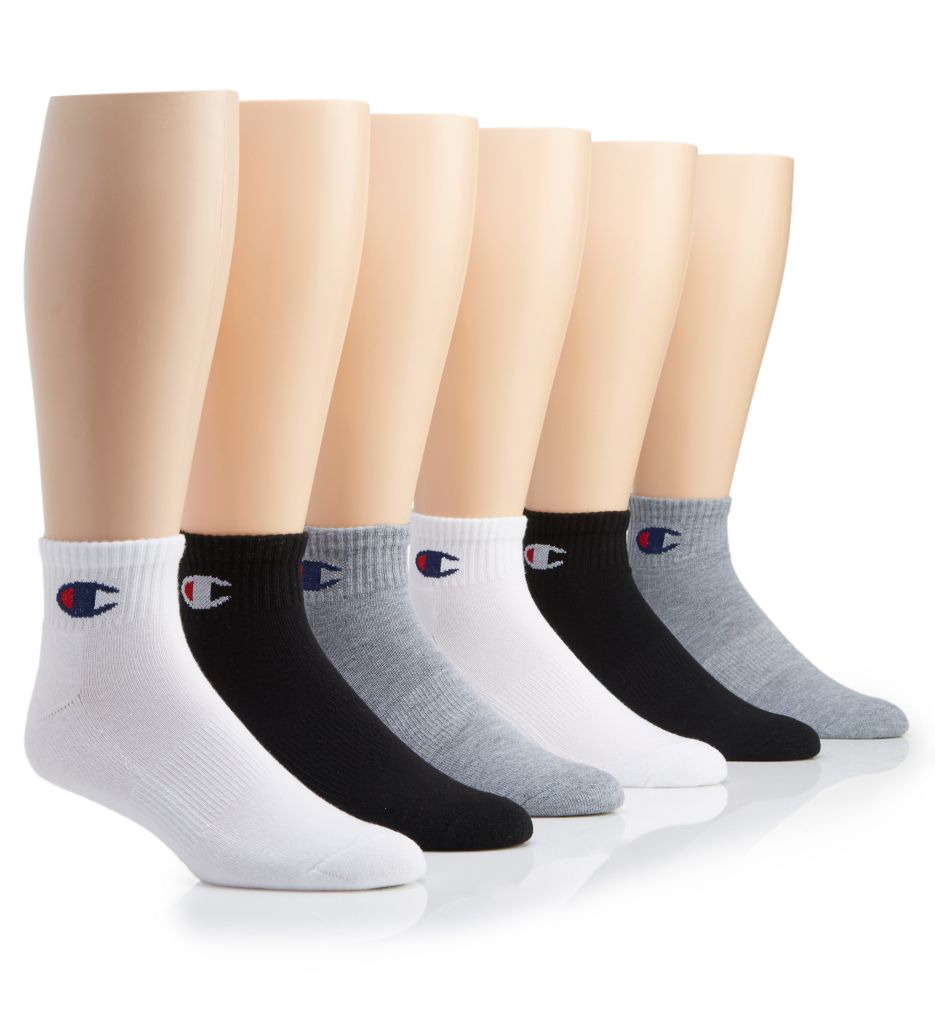 Men's Logo Ankle Socks - 6 Pack-acs