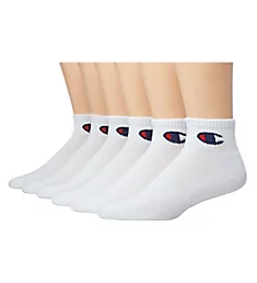 Men's Logo Ankle Socks - 6 Pack WHT 10-13
