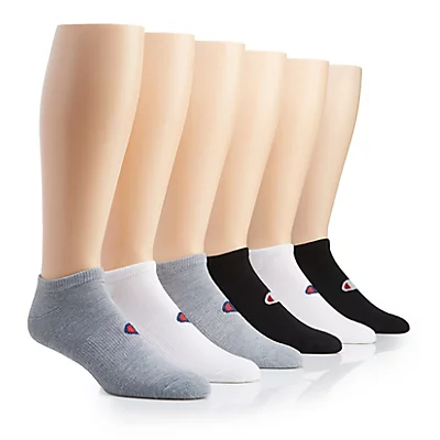 Men's Logo No Show Socks - 6 Pack