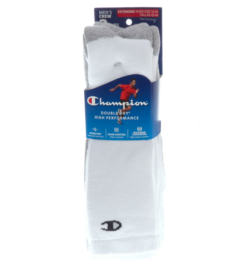 Double Dry High Performance Crew Sock - 3 Pack-fs