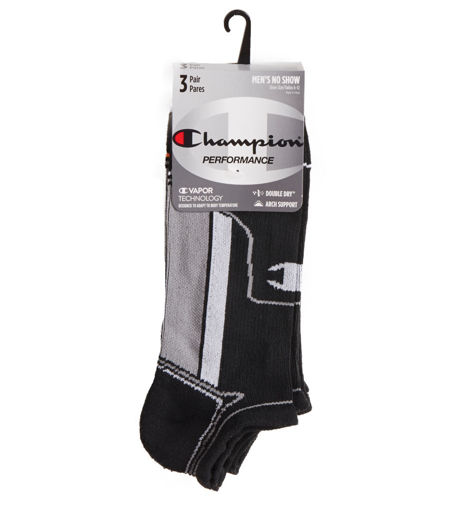 Men's No Show Running Socks - 3 Pack-fs