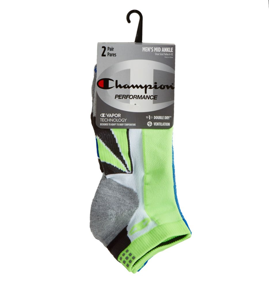 Men's Mid Ankle Running Socks - 2 Pack-fs