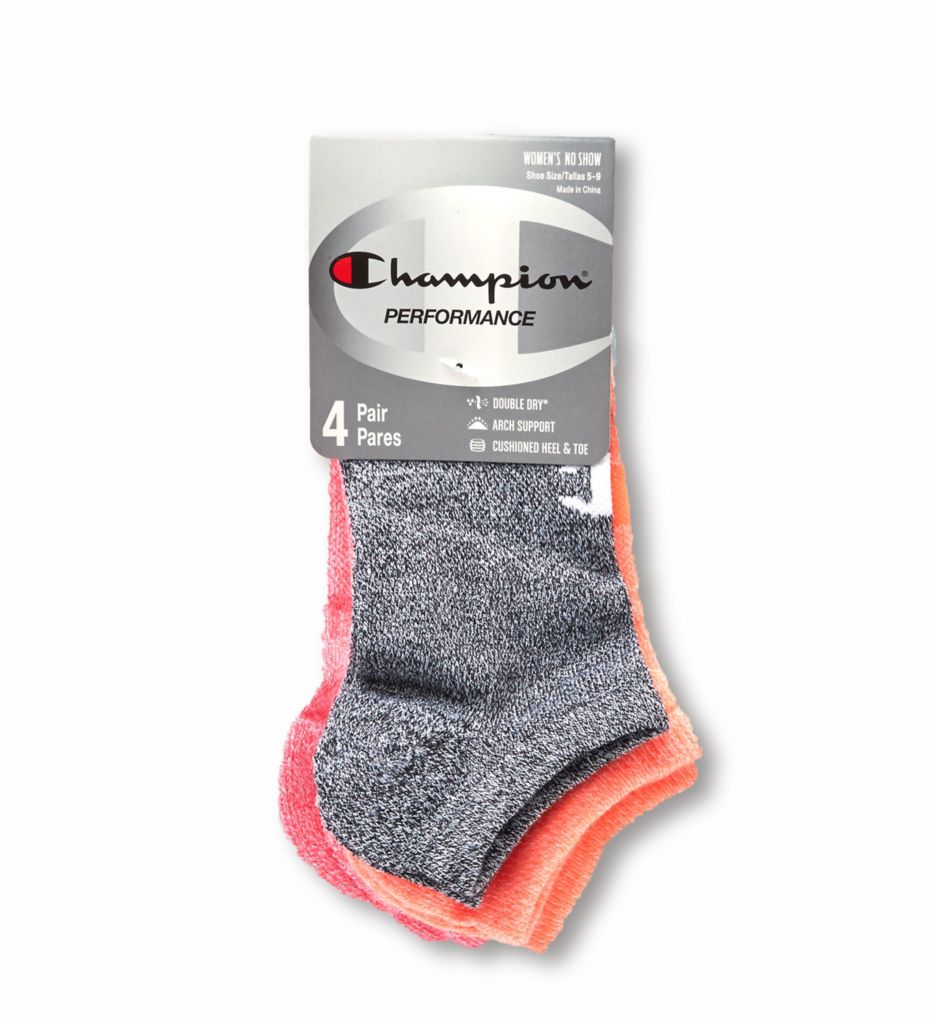 Performance Double Dry No Show Socks - 4 Pair-fs