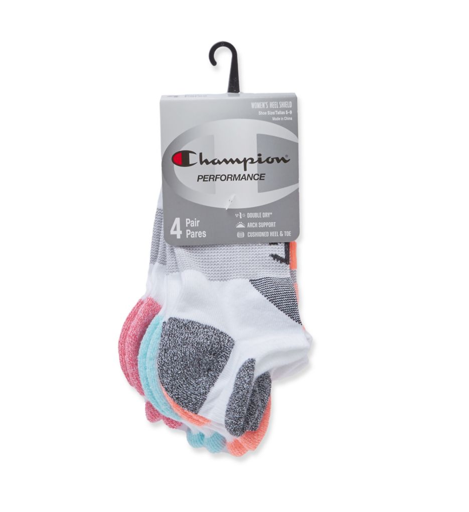 Performance Double Dry Heel Shield Socks - 4 Pair-fs