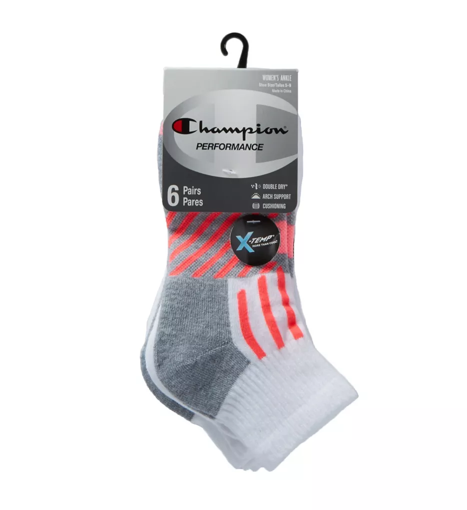 Champion Core Performance Double Dry Ankle Socks - 6 Pack CH308 - Image 1