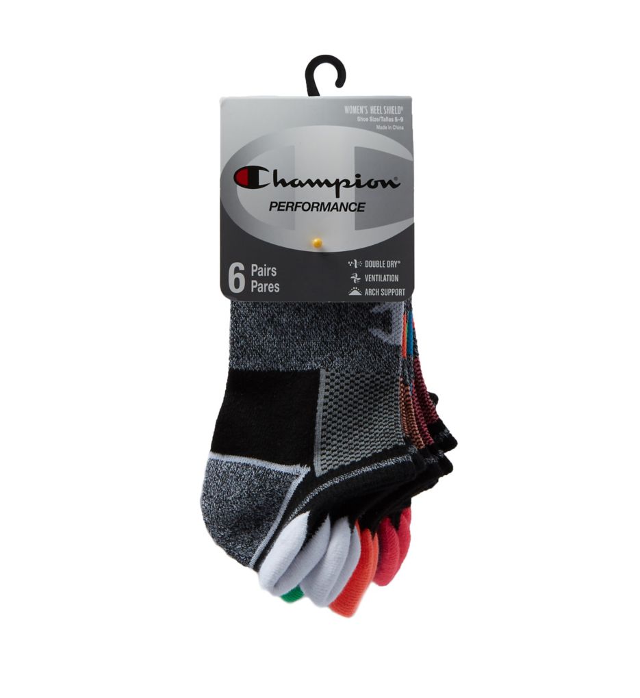 Performance Double Dry Heel Shield Socks - 6 Pairs-fs