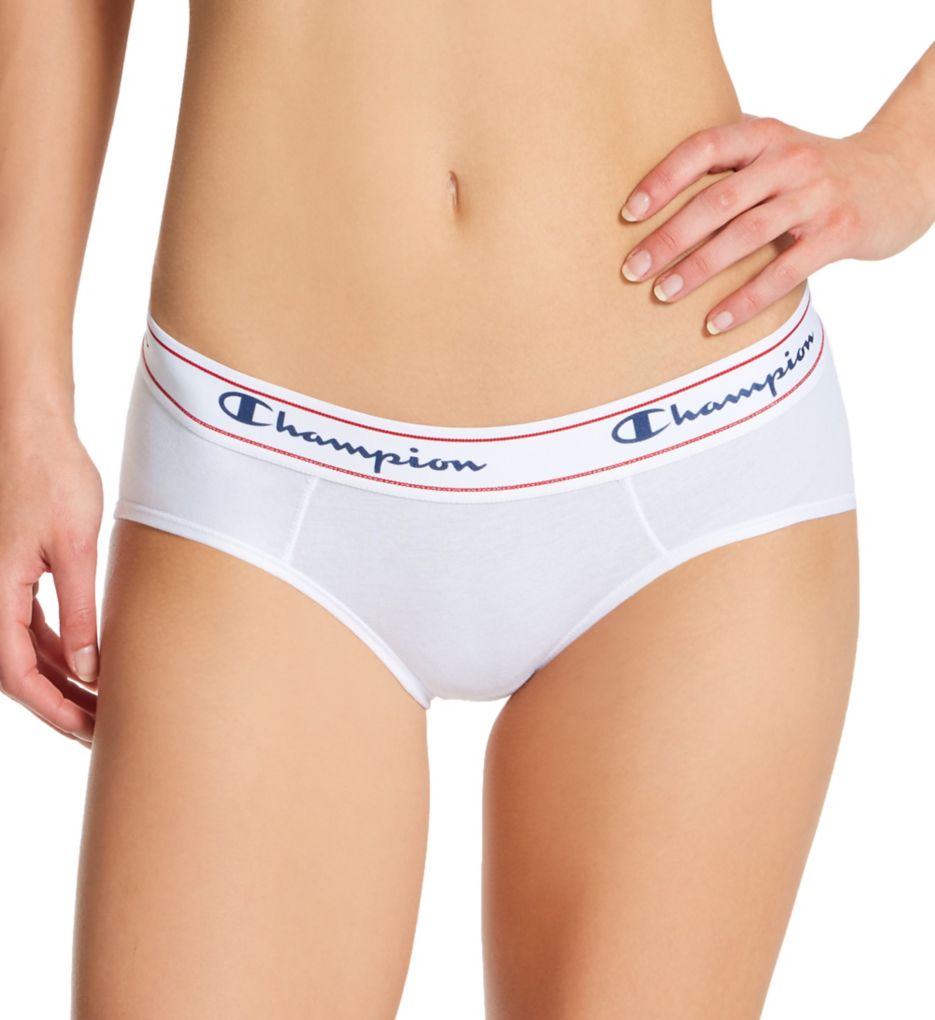 Cotton Stretch Hipster Panty White 2X by Champion