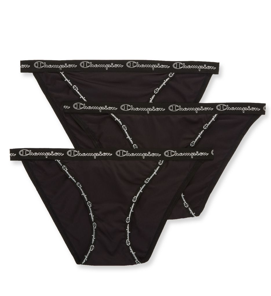 Champion Women s Microfiber Bikini 3 Pack Size 2XL Black