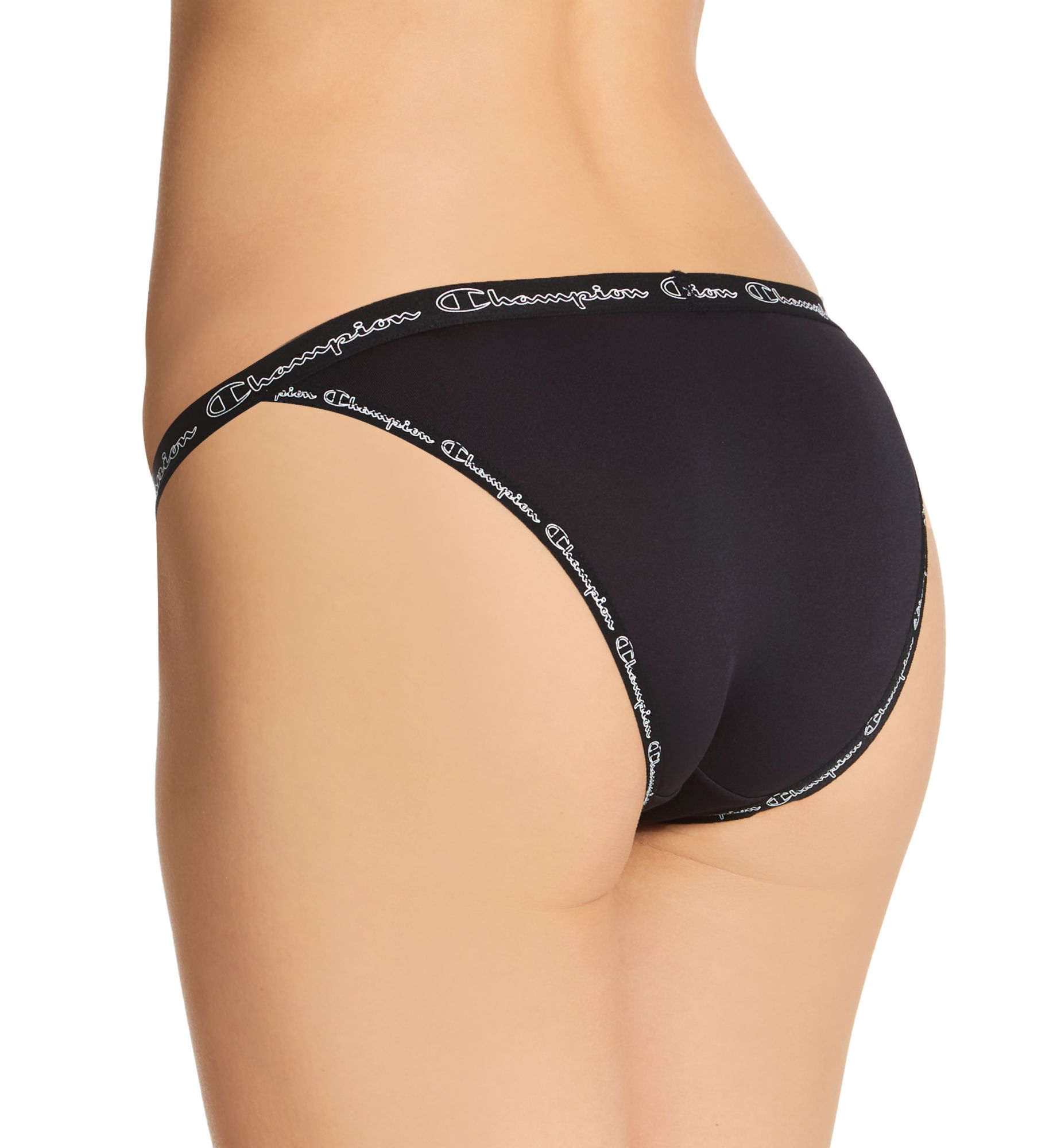 Champion Microfiber String Bikini Panty - 3 Pack Black x3 2X  - Image 2