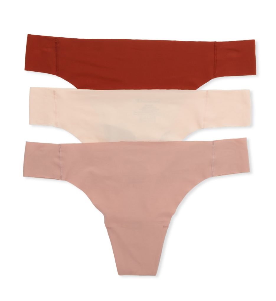 Champion Women's Free Cut Thong Panty - 3 Pack in Coral Pink/cinnamon | Size Medium | HerRoom.com