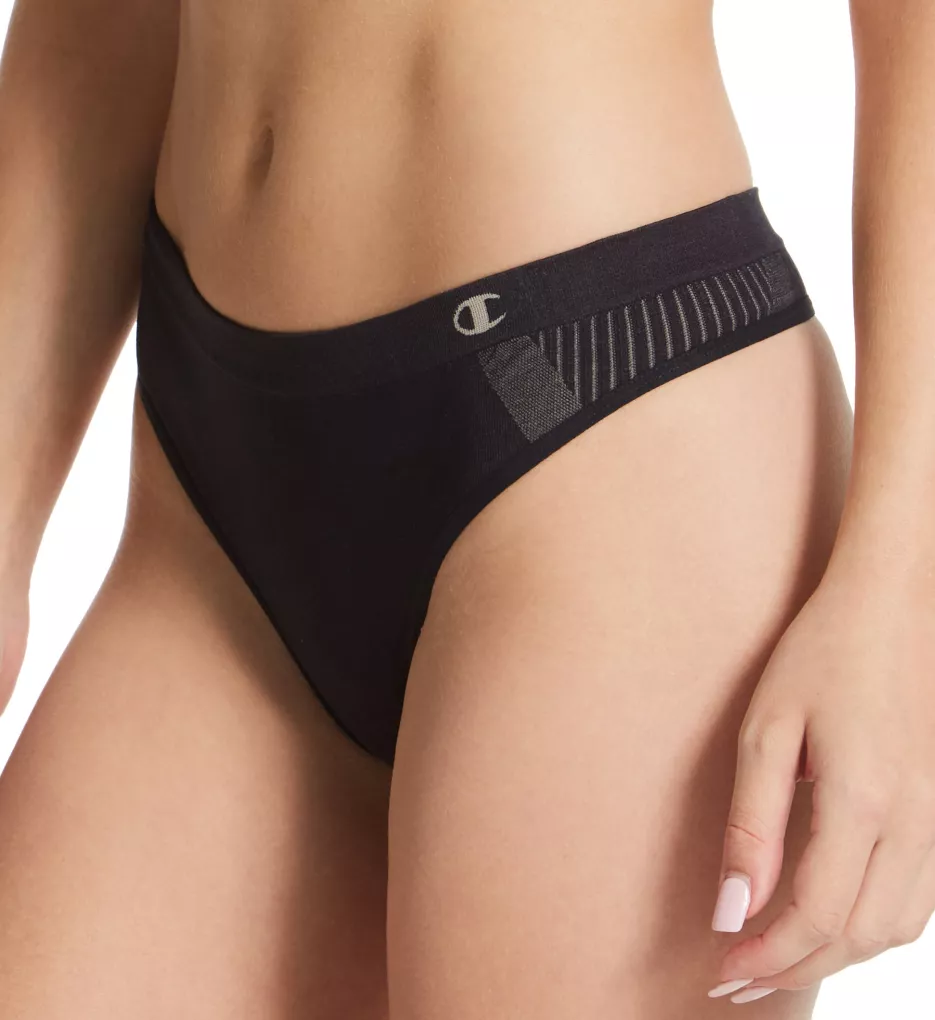 Sustainable Seamless Thong Black 2X