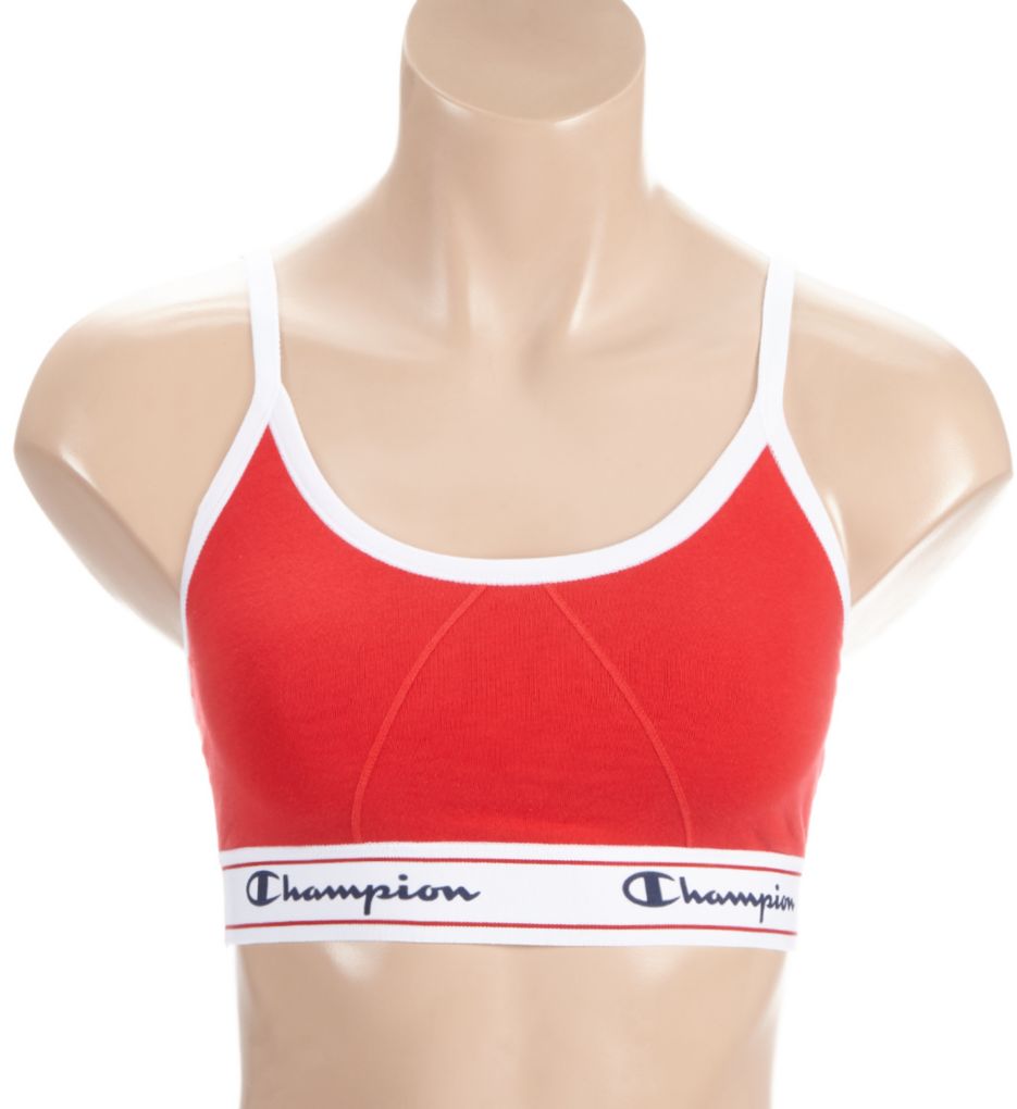 Champion Women's Heritage Cotton Strappy Bralette Ch50as In Navy