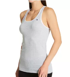 Cotton Stretch Racerback Tank Oxford Heather Grey S