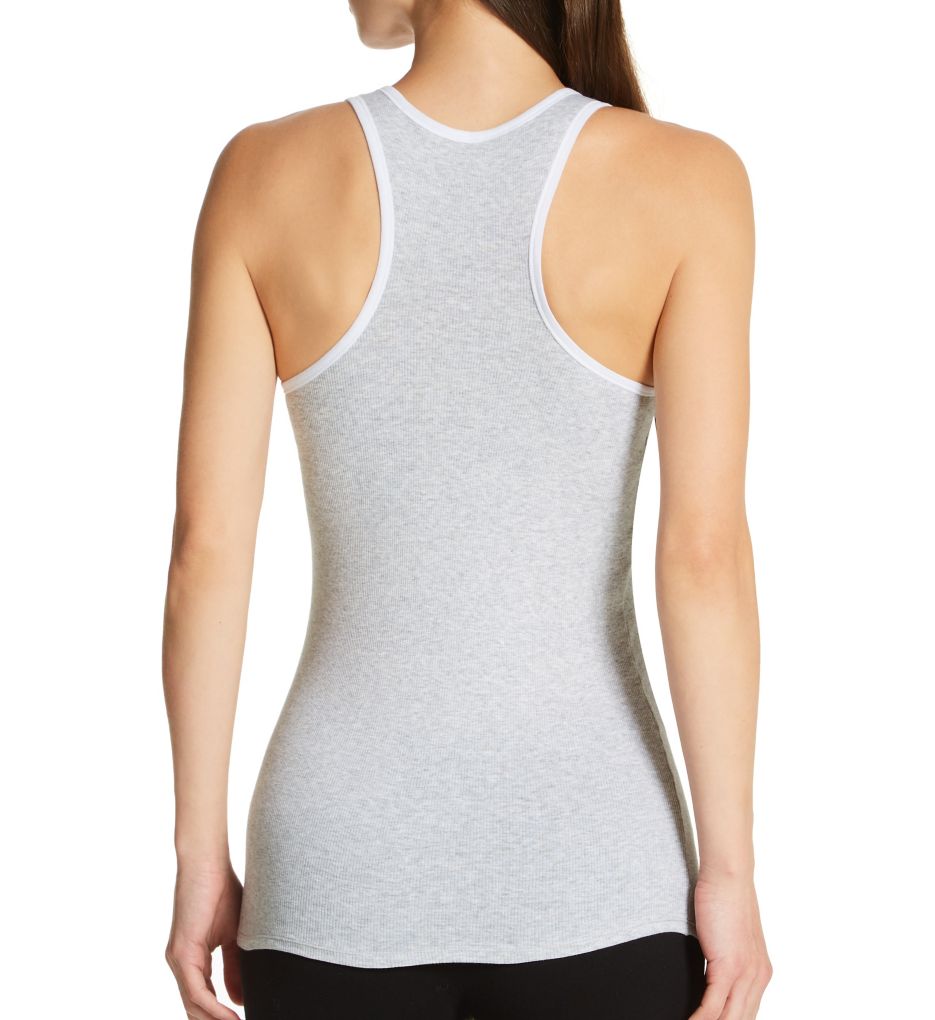 Champion Cotton Stretch Racerback Tank Oxford Heather Grey M  - Image 2