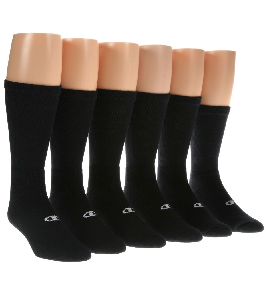 Double Dry Performance Athletic Crew Sock - 6 Pack-gs