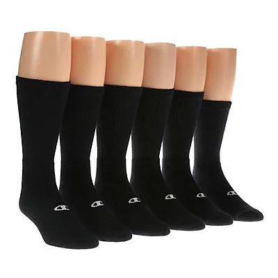 Double Dry Performance Athletic Crew Sock - 6 Pack