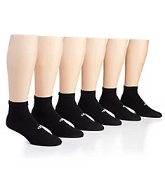 Double Dry Performance Ankle Socks - 6 Pack BLK 10-13