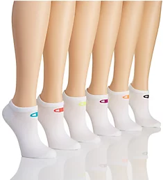 Core Performance Double Dry Low Cut Socks - 6 Pair White O/S