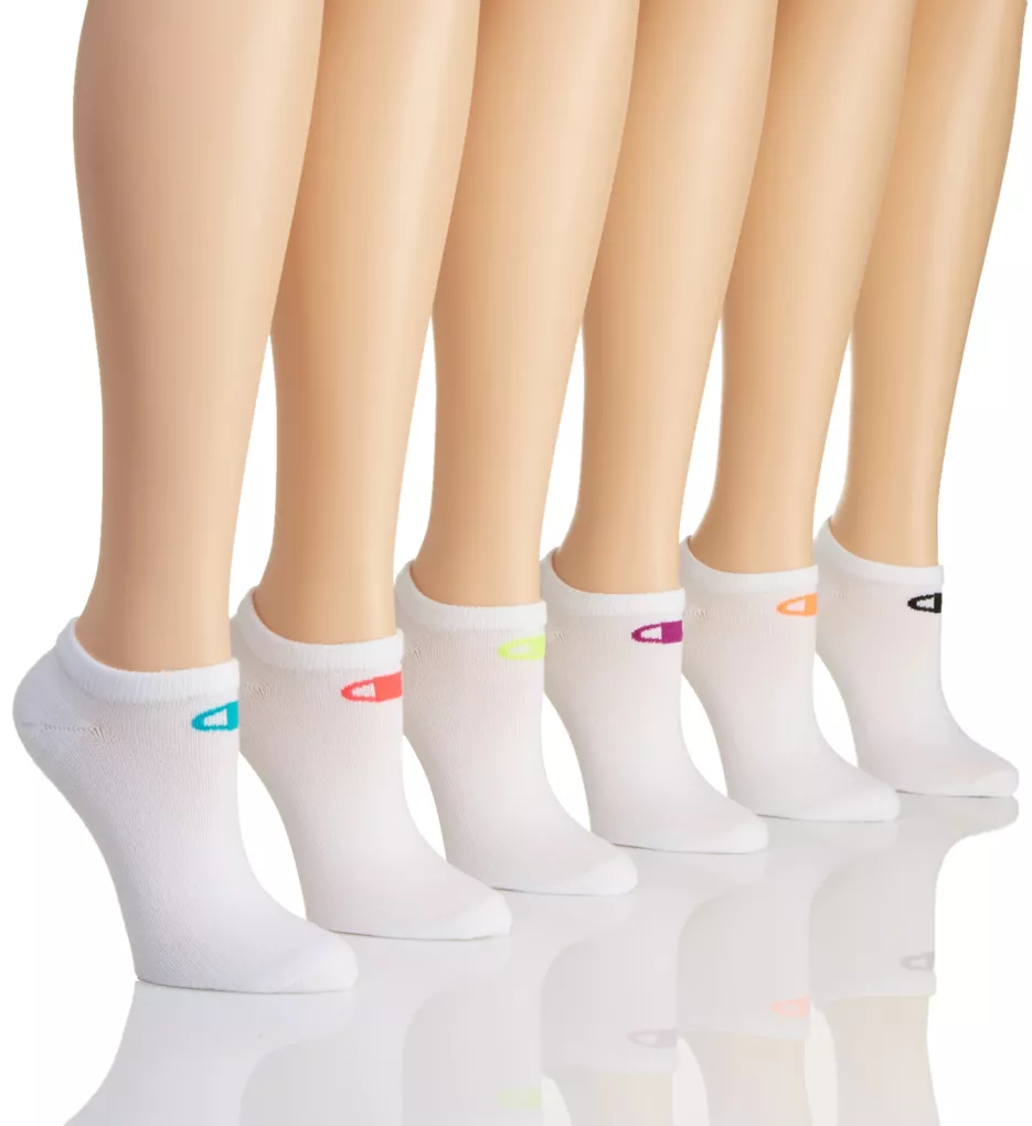 Core Performance Double Dry Low Cut Socks - 6 Pair White O/S