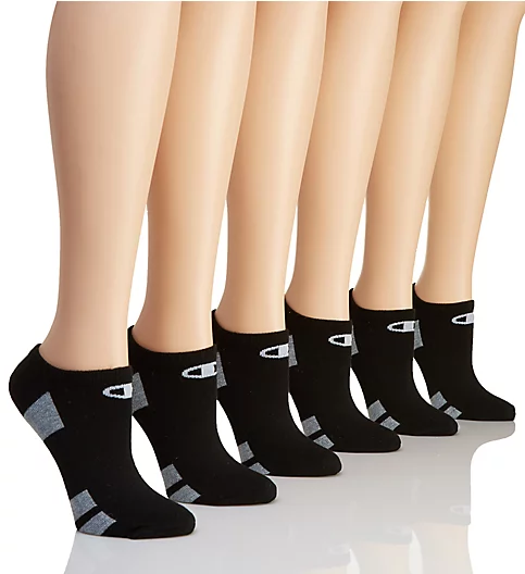 Champion Core Performance Double Dry No Show Socks - 6 Pair CH616