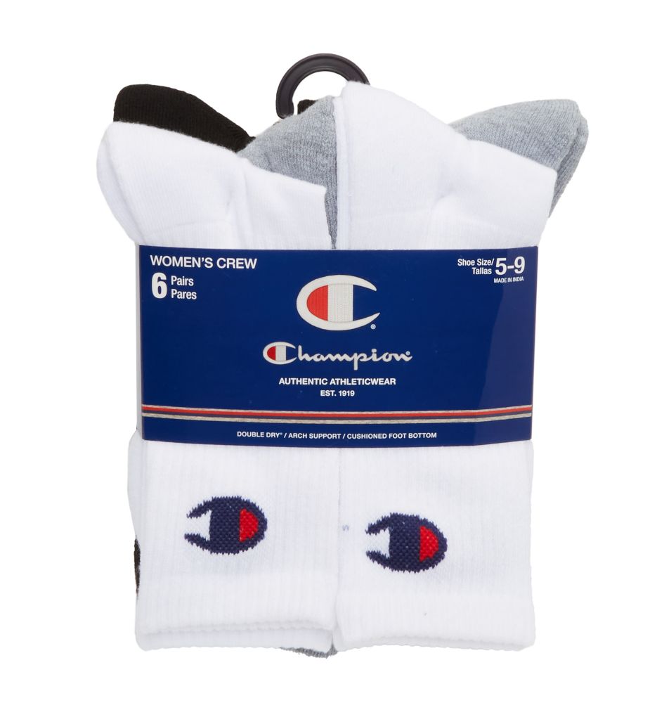 C Logo Crew Socks - 6 Pack-fs