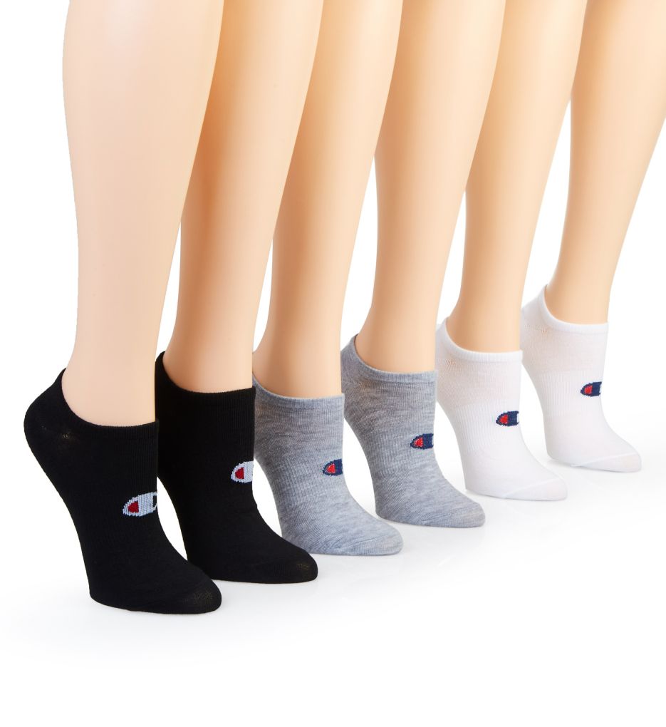 C Logo Super No Show Socks - 6 Pack-acs