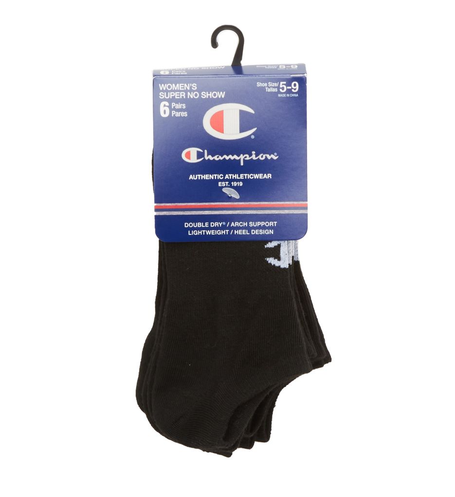 C Logo Super No Show Socks - 6 Pack-fs