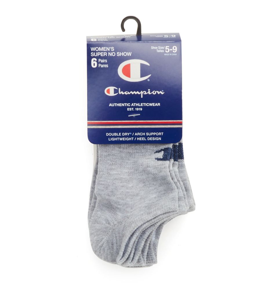 C Logo Super No Show Socks - 6 Pack-fs