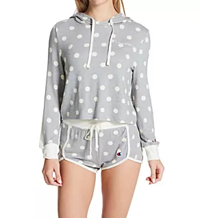 Cropped Hacci Sleep Set Natural Dots/Chalk M