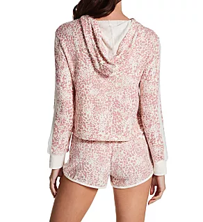 Cropped Hacci Sleep Set PinkBeigeLeopard/Chalk XL