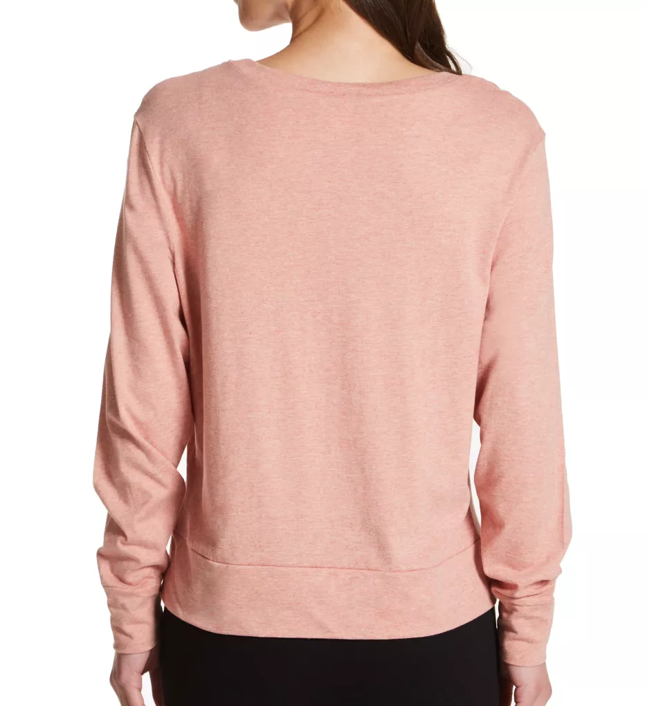 Long Sleeve Sleep Top Pink Beige Htr/Chalk M