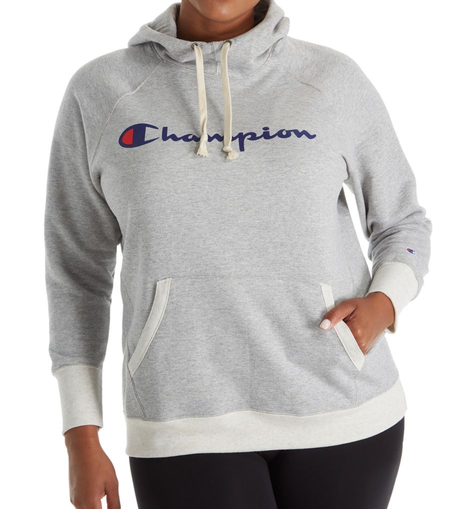 Plus Powerblend Fleece Graphic Pullover Hoodie-fs