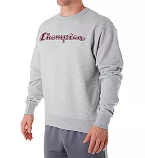 Graphic Powerblend Fleece Crew with Applique Oxford Gray 2XL