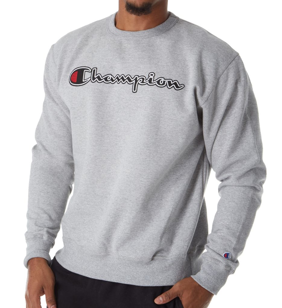 Graphic Powerblend Fleece Crew with Applique-acs