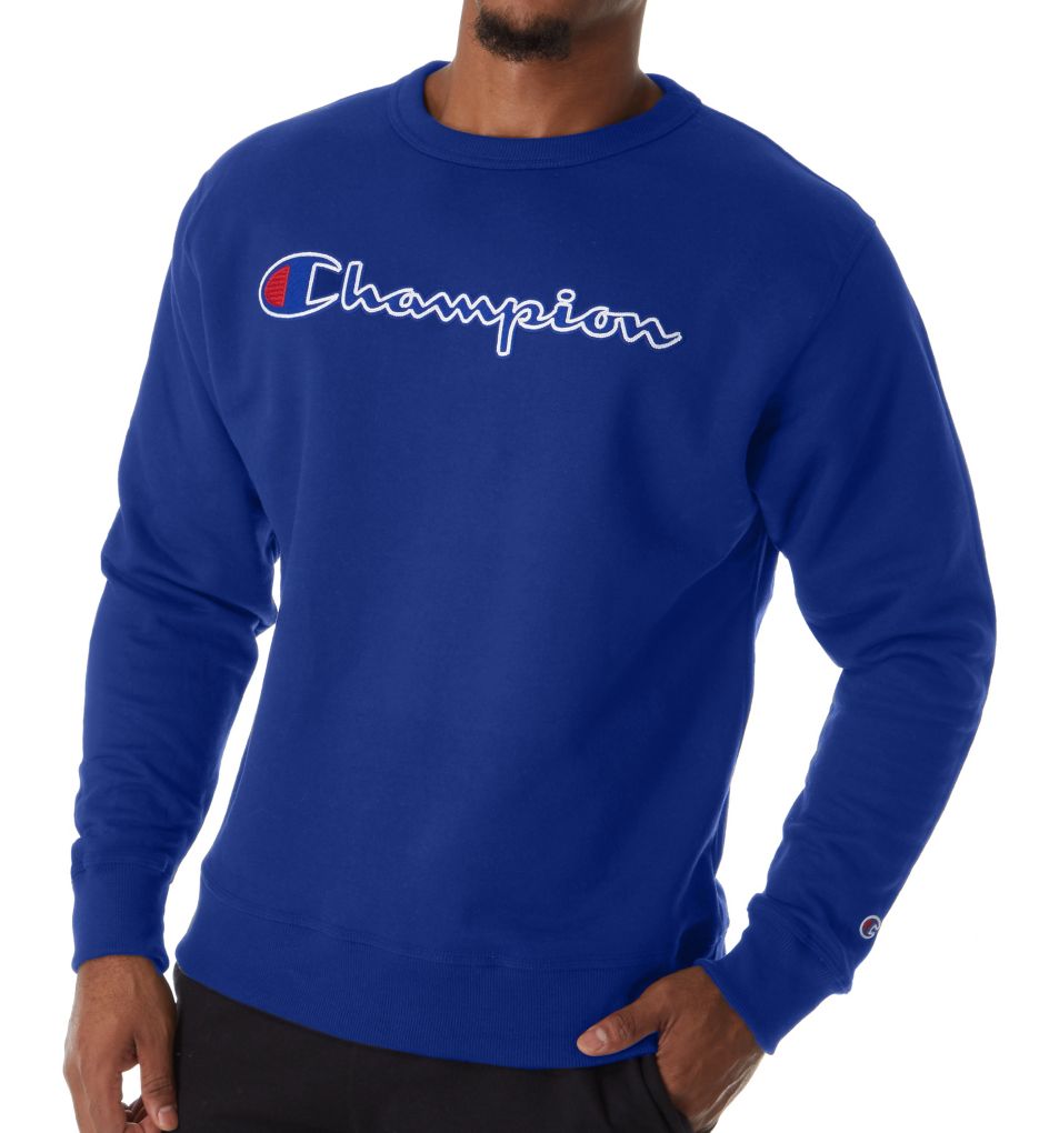 Graphic Powerblend Fleece Crew with Applique-acs